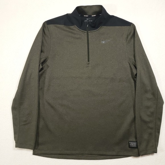 Nike Golf Other - Nike Golf Pullover Mens Medium Olive Green 1/4 Zip Dri-FIT AH5548-356 Activewear
